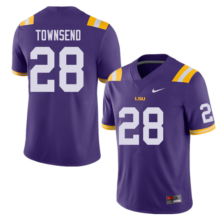 Men #28 Clyde Townsend LSU Tigers College Football Jerseys Sale-Purple